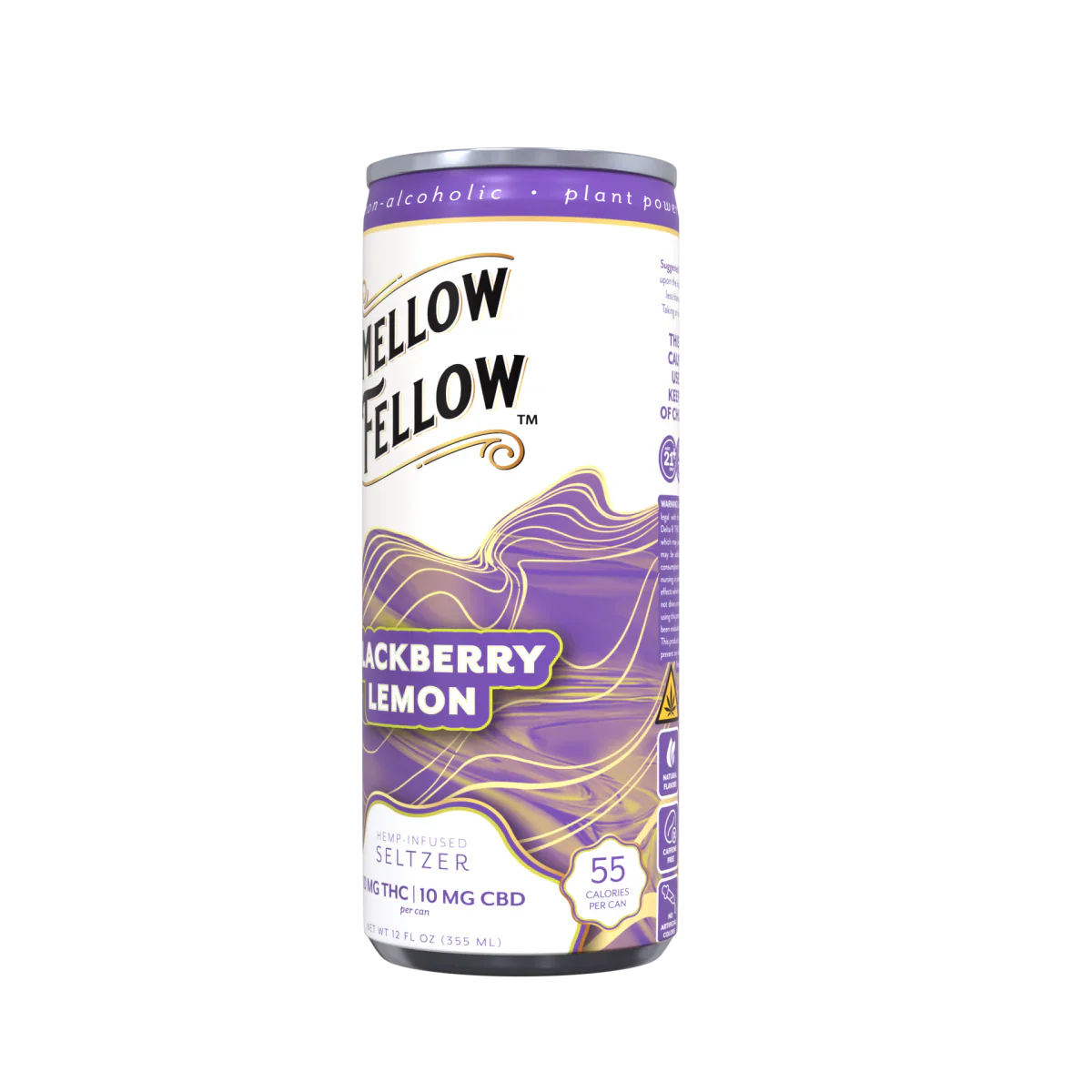 Delta 9 THC + CBD Seltzer Beverage 20MG - Blackberry Lemon 4 Pack