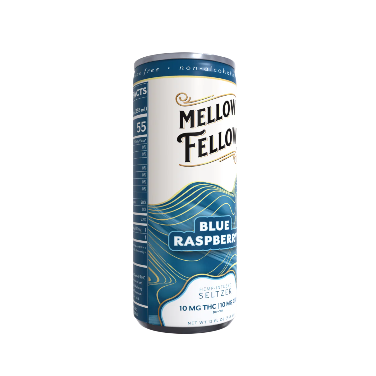 Delta 9 THC + CBD Seltzer Beverage 20MG - Blue Raspberry 4 Pack