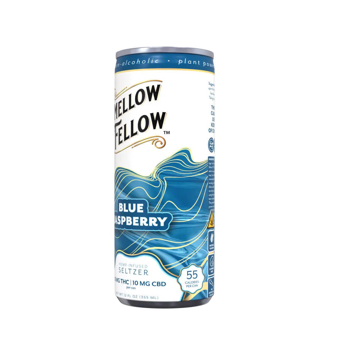 Delta 9 THC + CBD Seltzer Beverage 20MG - Blue Raspberry 4 Pack