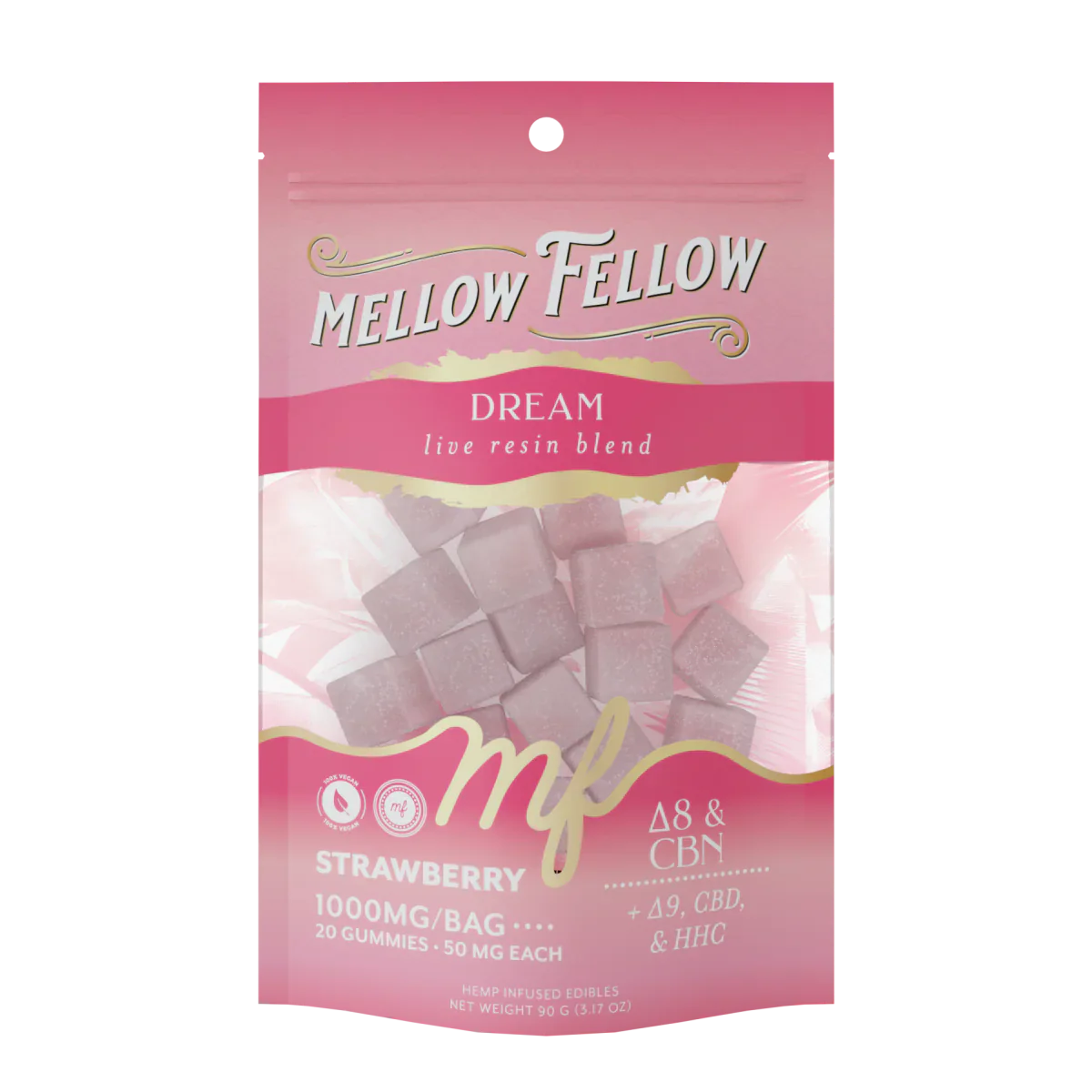 Dream Blend - Live Resin M-Fusions Edibles - Strawberry 1000mg