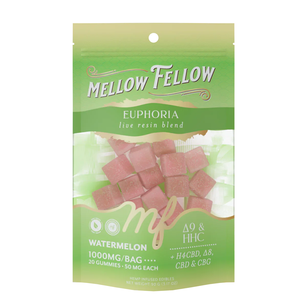 Euphoria Blend - Live Resin M-Fusions Edibles - Watermelon 1000mg