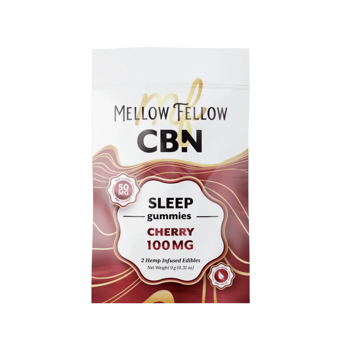 Mellow Fellow Sleep CBN Gummies 100mg - Cherry Best Sales Price - Edibles