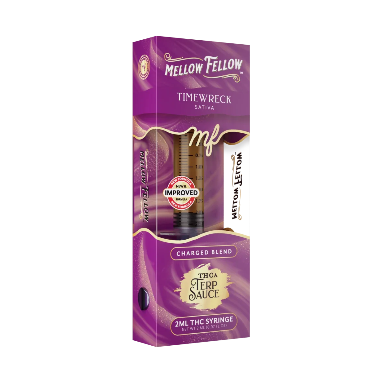 Mellow Fellow Charged Blend - Terp Sauce 2ml Syringe - Timewreck (Sativa) Best Sales Price - CBD