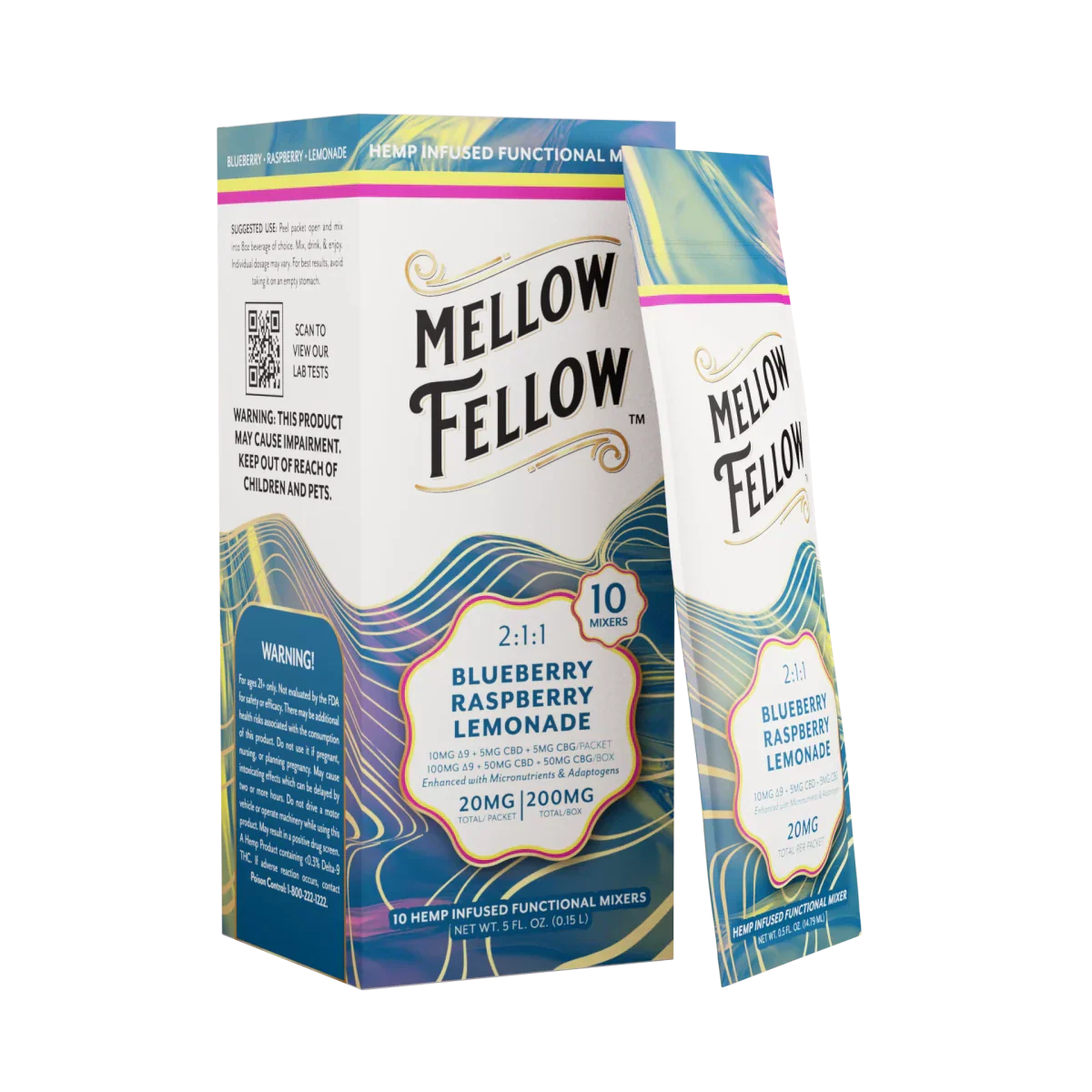 Delta 9 + CBD & CBG Mixers 10pc - Blueberry Raspberry Lemonade