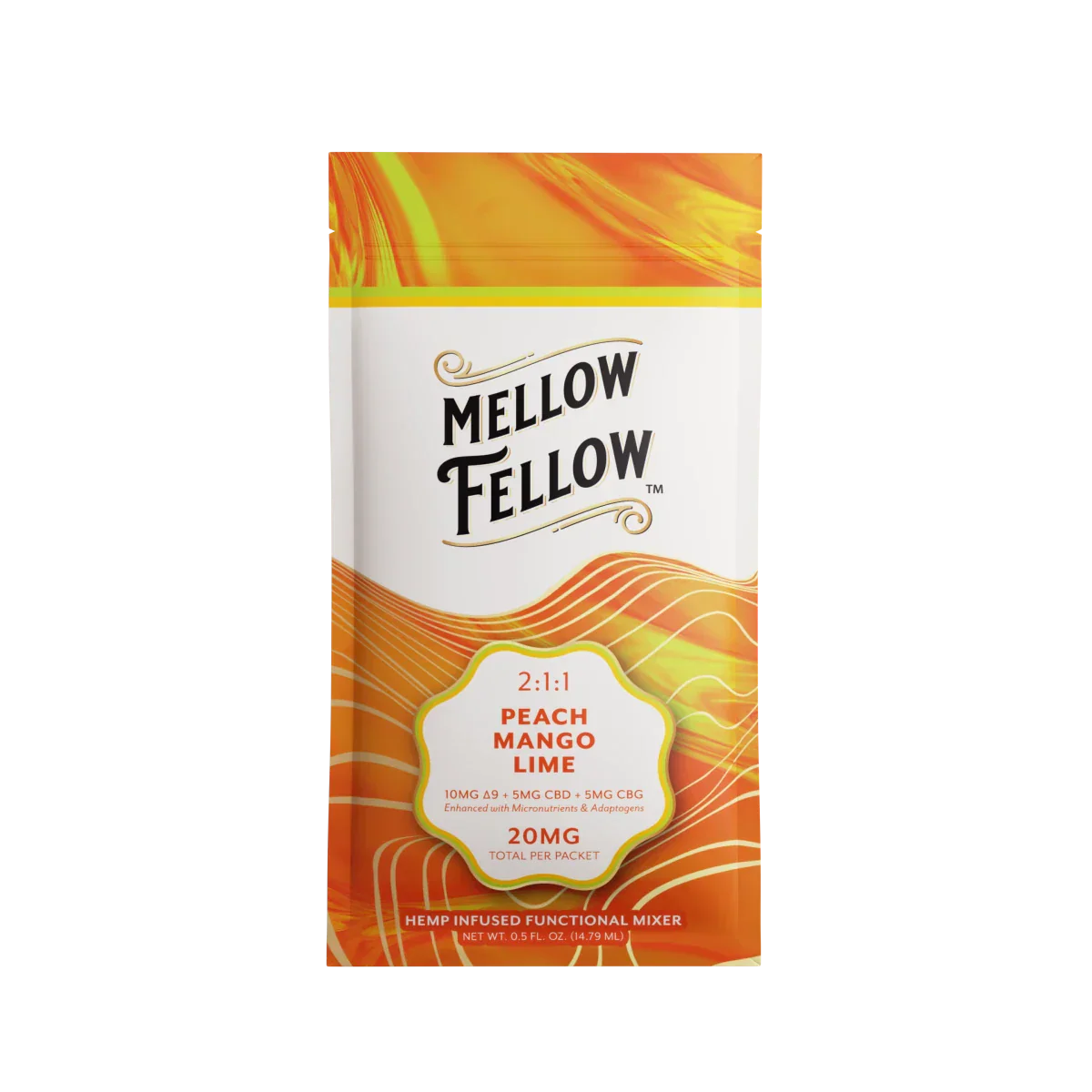 Delta 9 + CBD & CBG Mixers 10pc - Peach Mango Lime