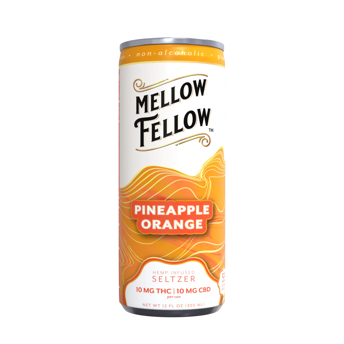 Delta 9 THC + CBD Seltzer Beverage 20MG - Pineapple Orange 4 Pack