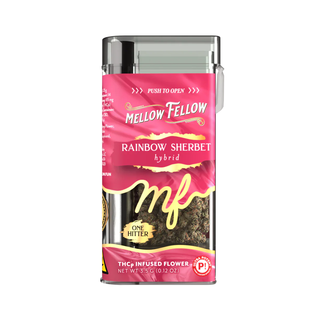 THCp 3.5g Infused Flower + One Hitter - Rainbow Sherbet (Hybrid)