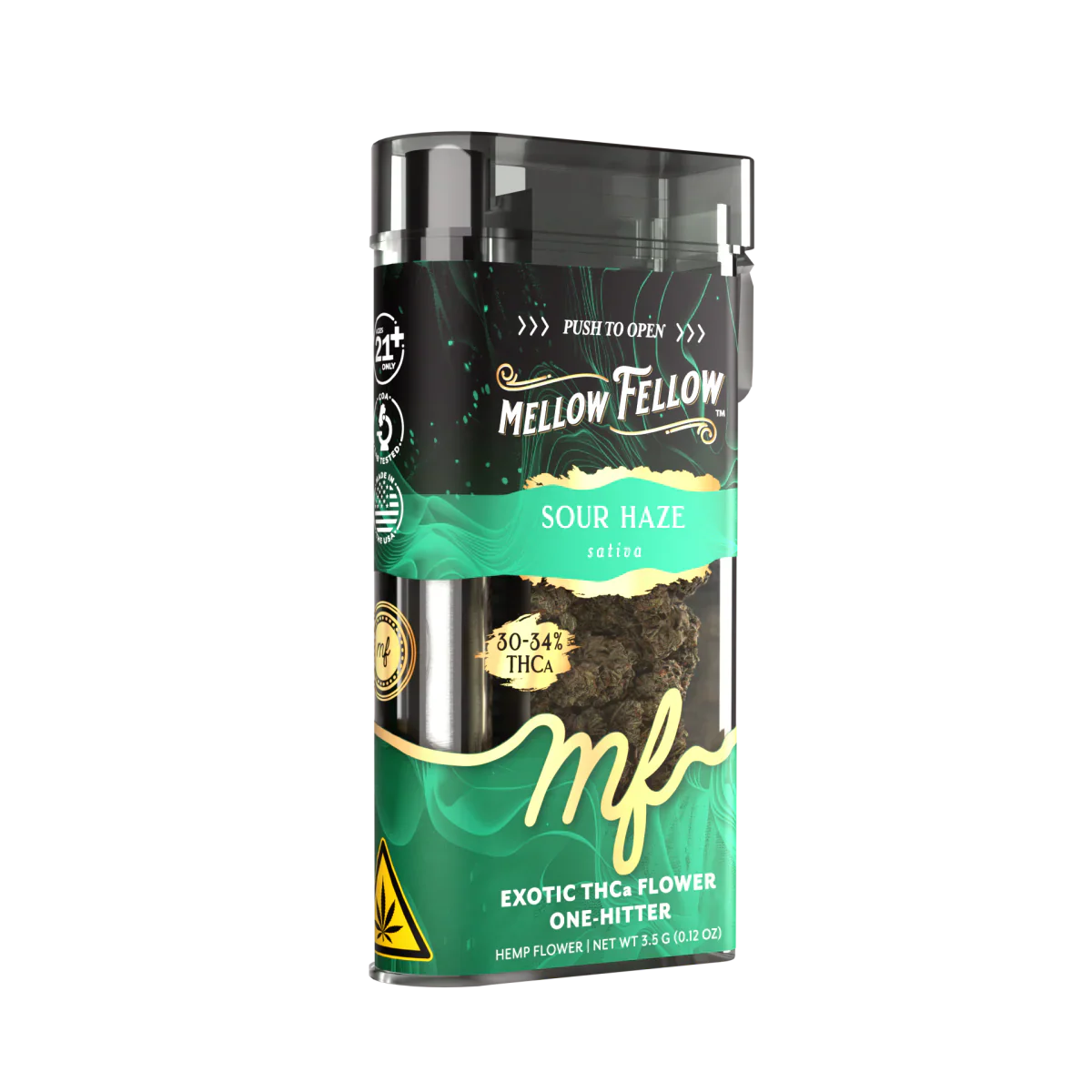 THCa 3.5g Exotic Flower + One Hitter - Sour Haze (Sativa)