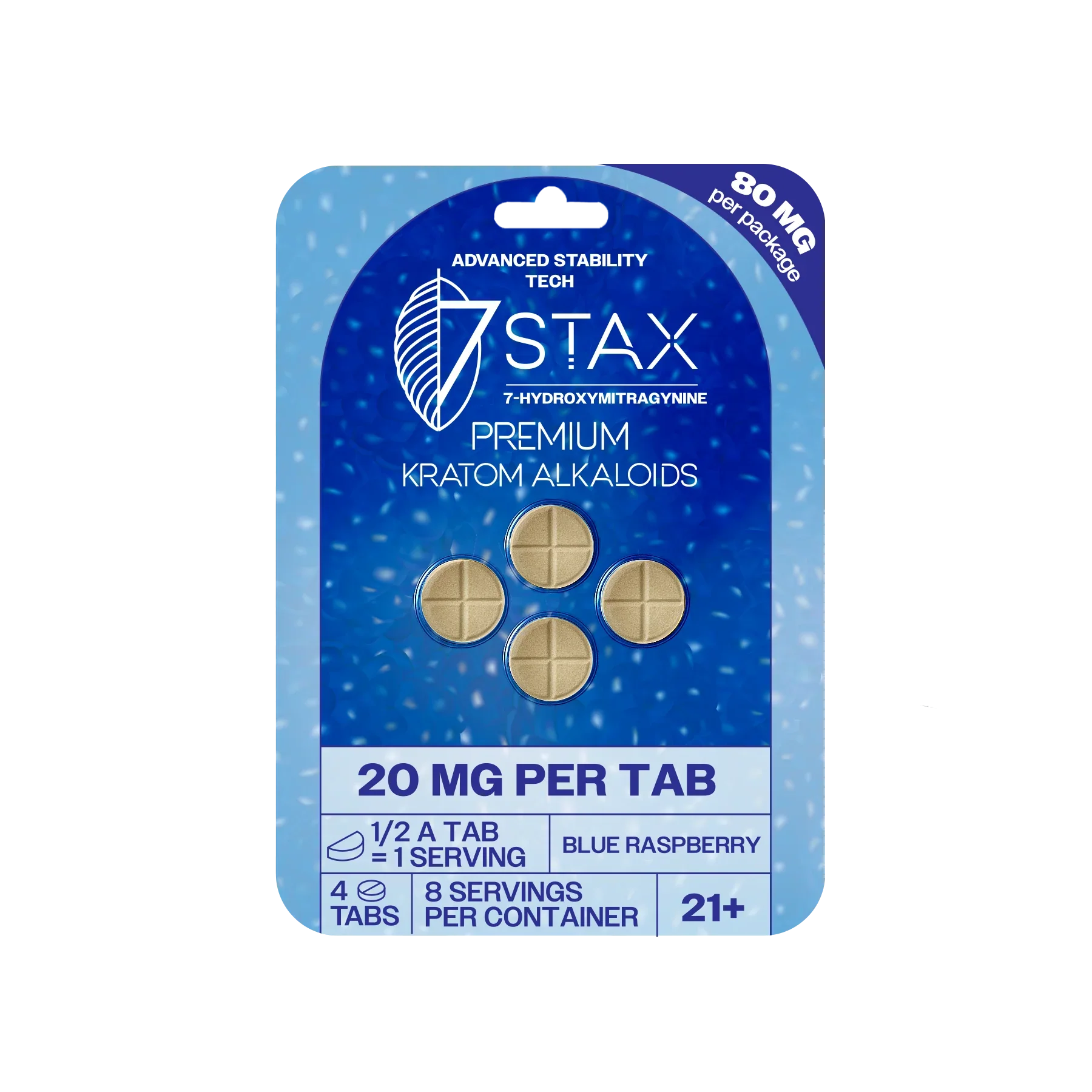 7Stax Premium 7-OH Kratom Alkaloid Tablets (80mg – 4 Count)