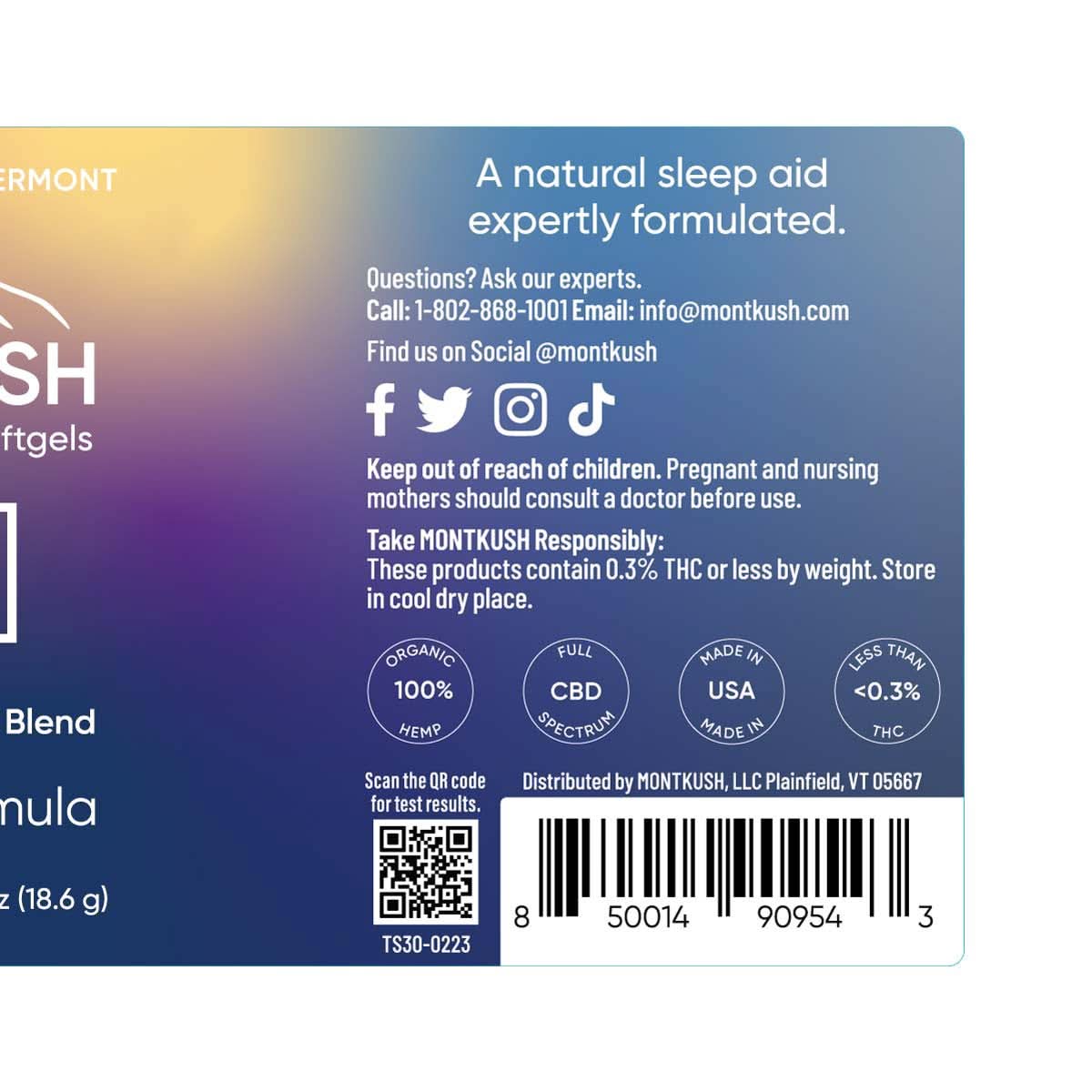 True Sleep Full Spectrum CBN, CBD & THC Softgels