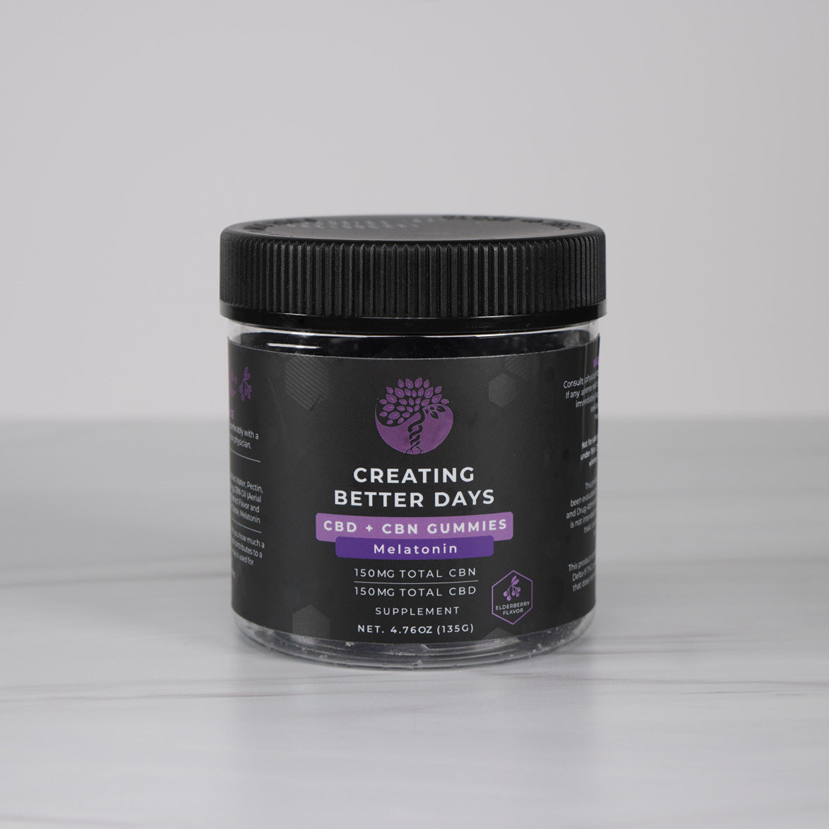 Creating Better Days Elderberry Melatonin CBD + CBN Gummies 300 MG