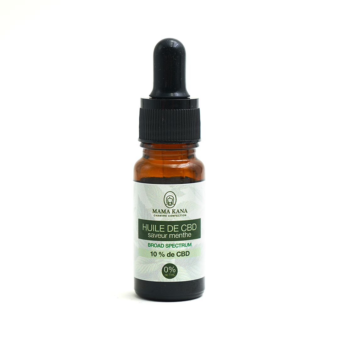 MAMA KANA CBD Huile 10% de CBD Broad Spectrum - Menthe 🌱