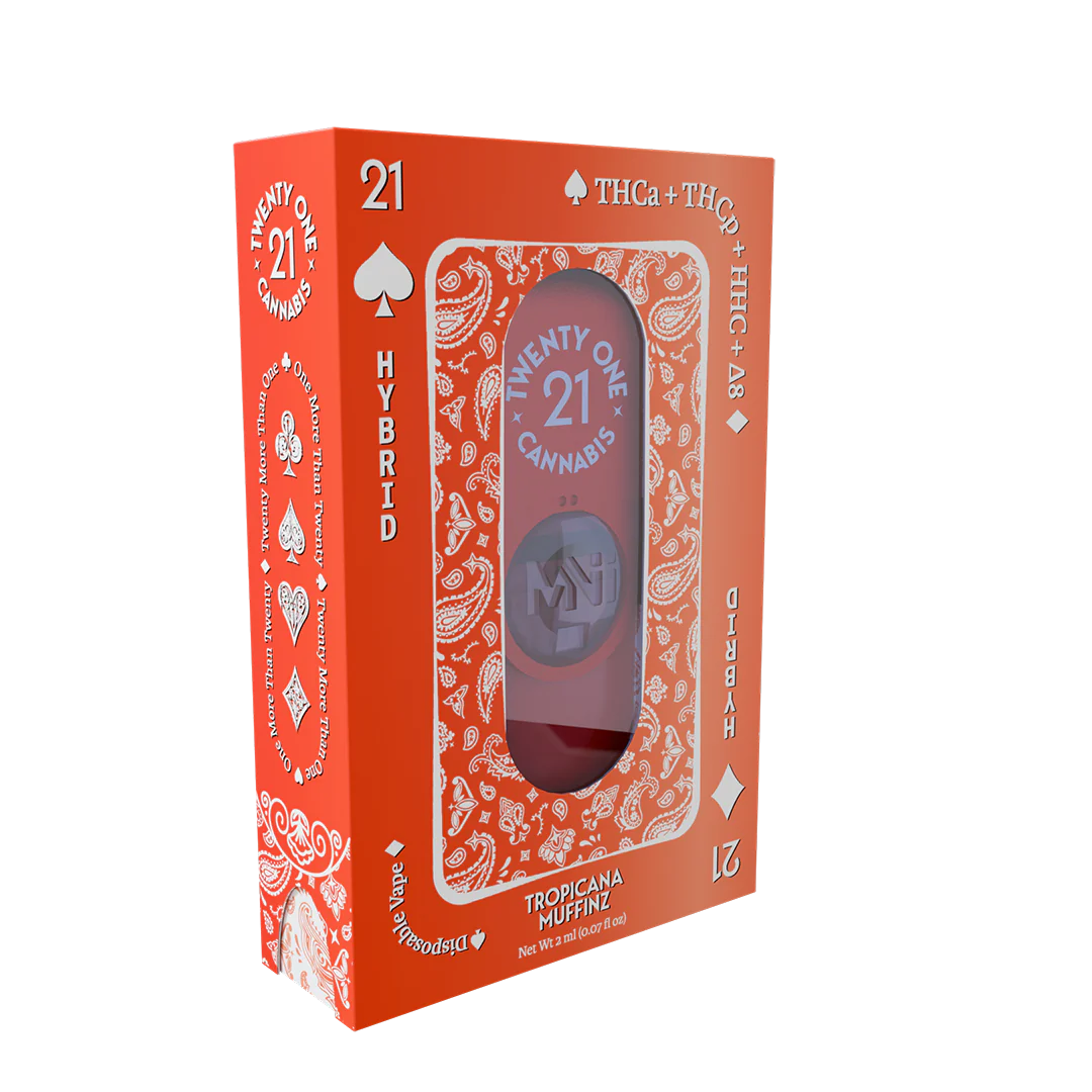 Twenty One | Tropicana Muffinz THC Vape Pen | THCA & THCP Disposable Vape | 2g – Hybrid