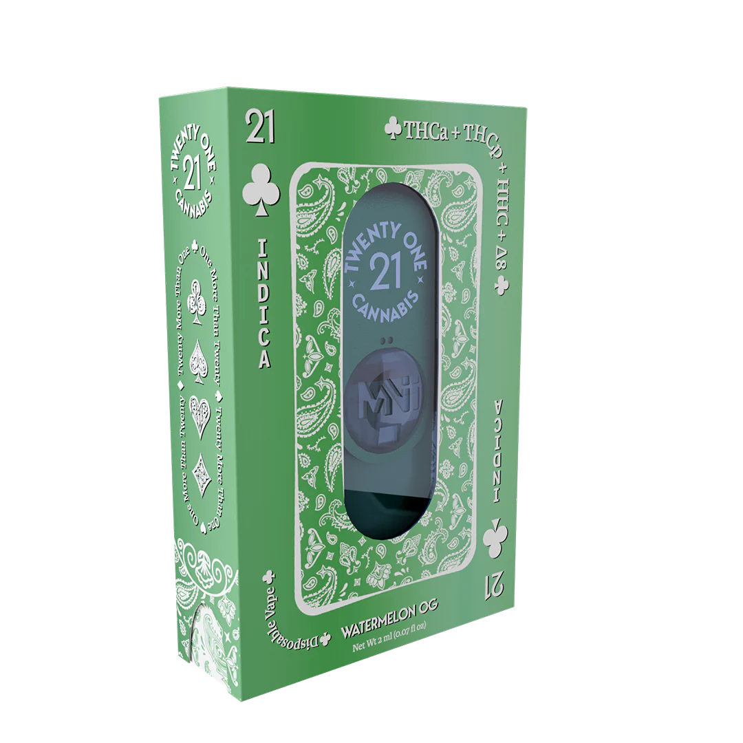 Twenty One | Watermelon OG THC Vape Pen | THCA & THCP Disposable Vape | 2g – Indica