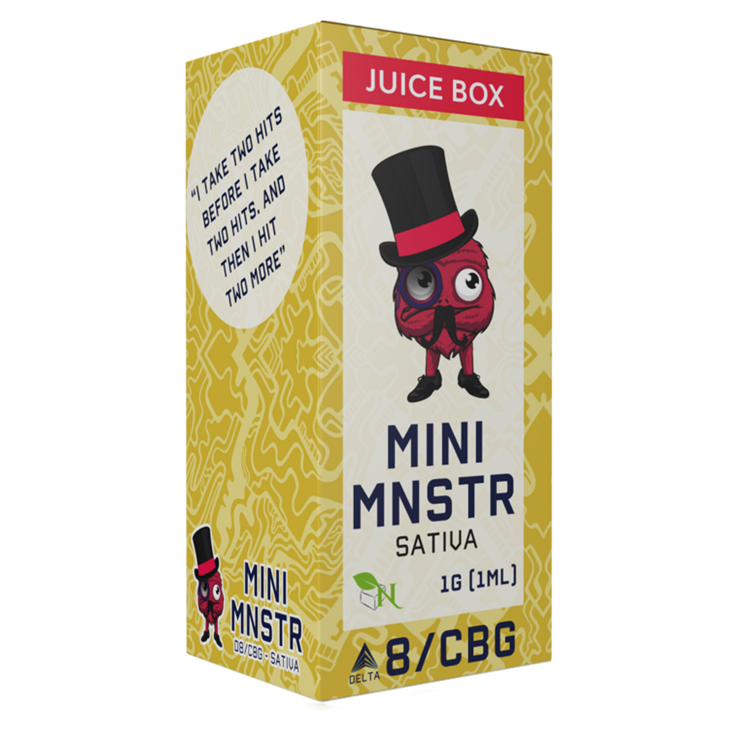 MINI MNSTR DISPOSABLE - JUICE BOX - SATIVA - DELTA 8 / CBG