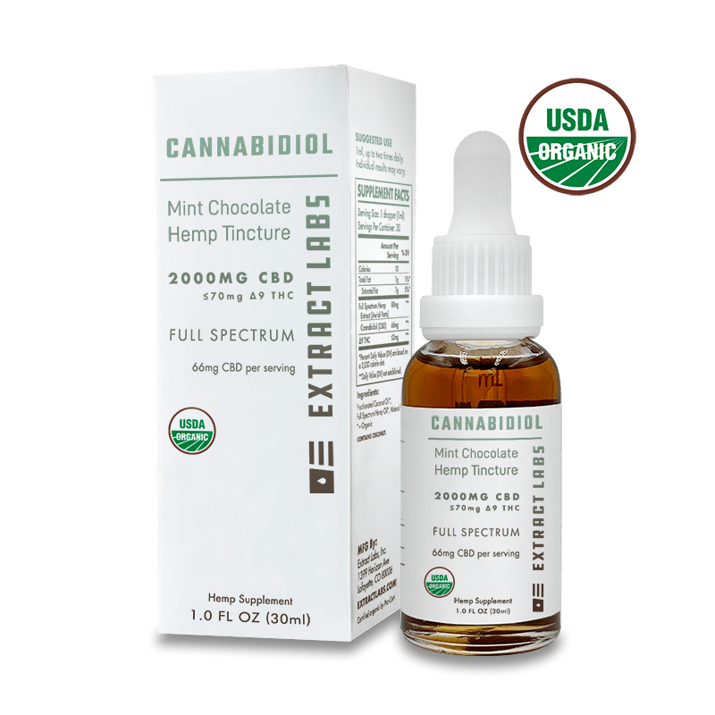 Extract Labs Organic CBD Oil | Mint Chocolate Flavor