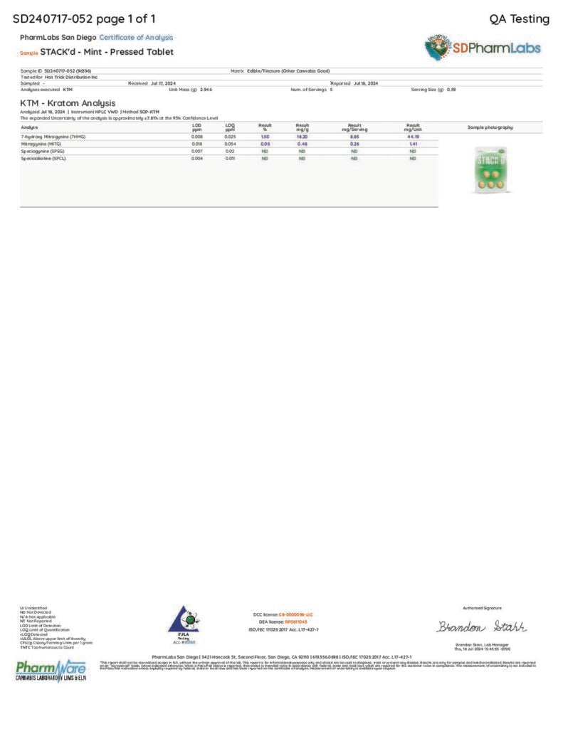 Stack’d 7-Hydroxy Tablets Best Price