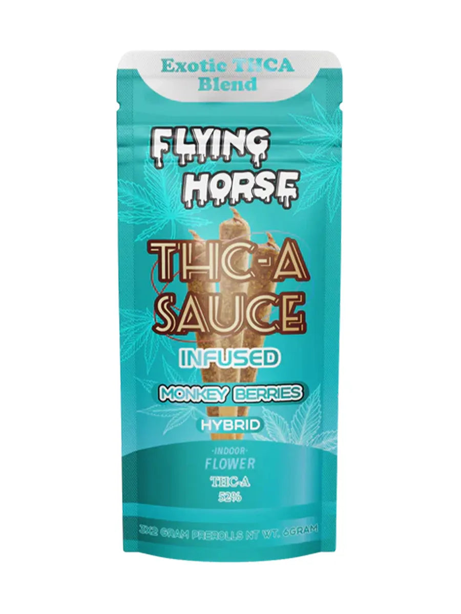Monkey Berries Flying Horse THCA Sauce Infused Pre-Rolls 2G 3ct