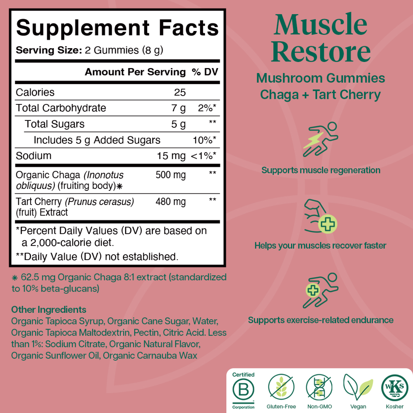 Charlotte's Web Muscle Restore Mushroom Gummies