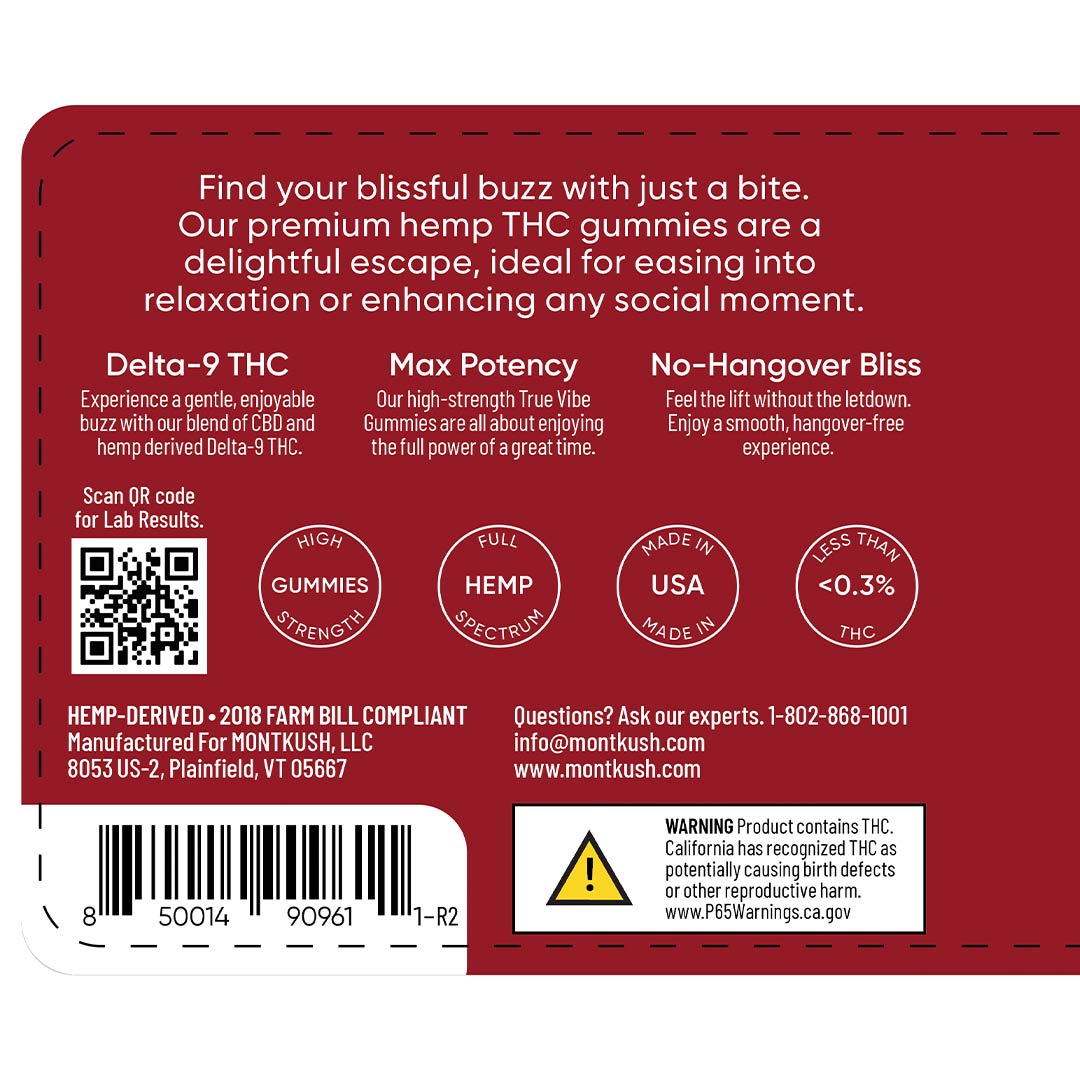 True Vibe Delta-9 THC Gummies - Cherry Limeade