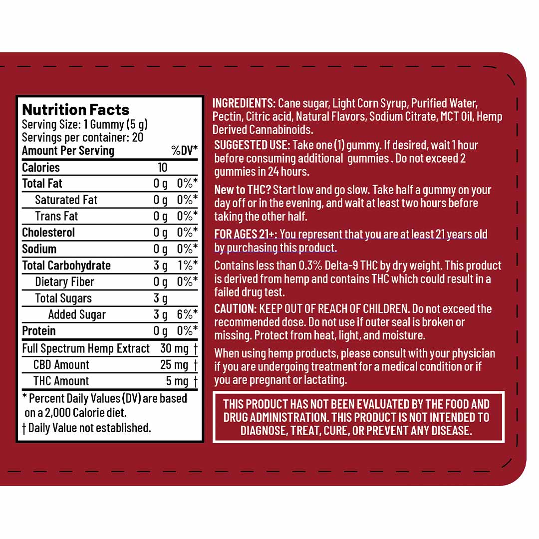 True Vibe Delta-9 THC Gummies - Cherry Limeade