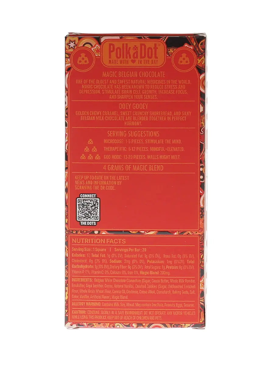 OOEY Gooey PolkaDot Magic Mushroom Belgian White Chocolate 200mg Magic Per Piece Best Price