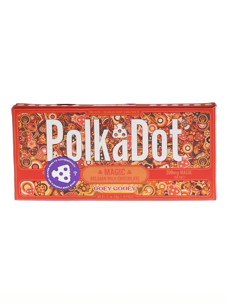 OOEY Gooey PolkaDot Magic Mushroom Belgian White Chocolate 200mg Magic Per Piece Best Price