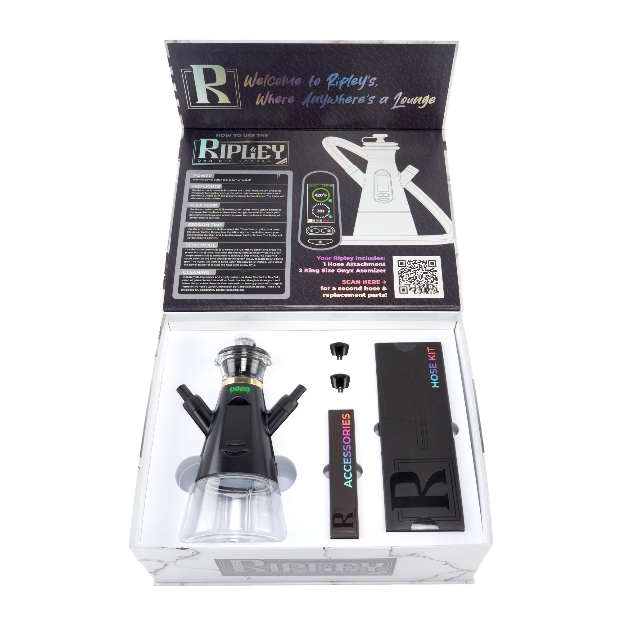 Ooze Ripley Dab Rig Hookah 2400mAh C-Core
