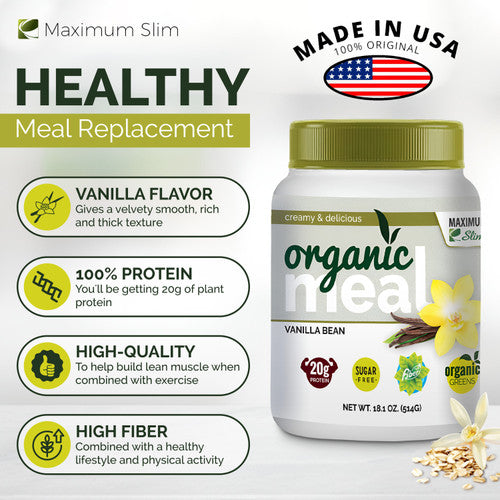 Maximum Slim Organic Fat Burning Meal - Vanilla Bean Best Price
