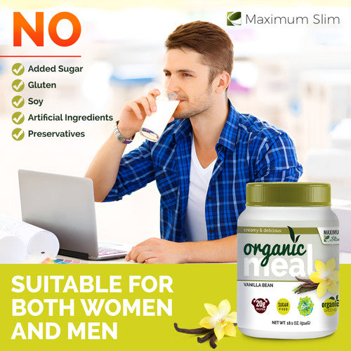 Maximum Slim Organic Fat Burning Meal - Vanilla Bean Best Price