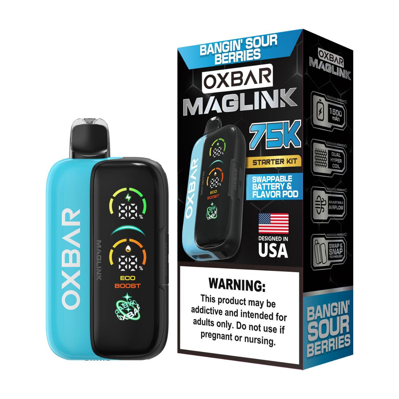 Oxbar Maglink Nixodine Kit Disposable (750000 Puffs)