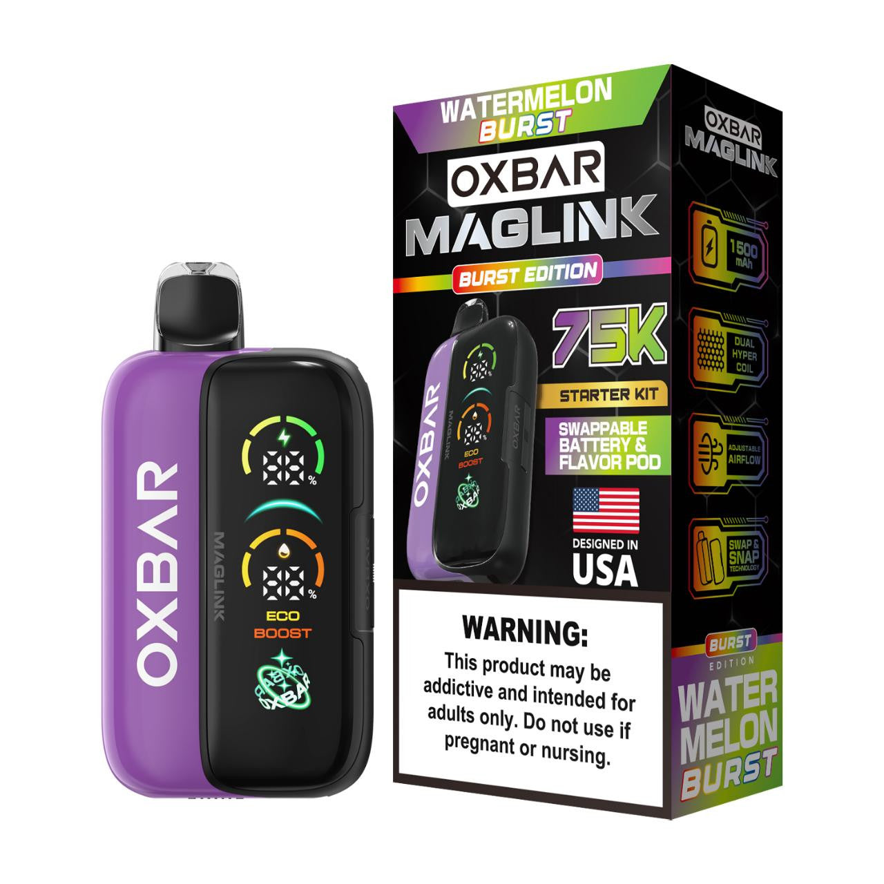 Oxbar Maglink Nixodine Kit Disposable (750000 Puffs)