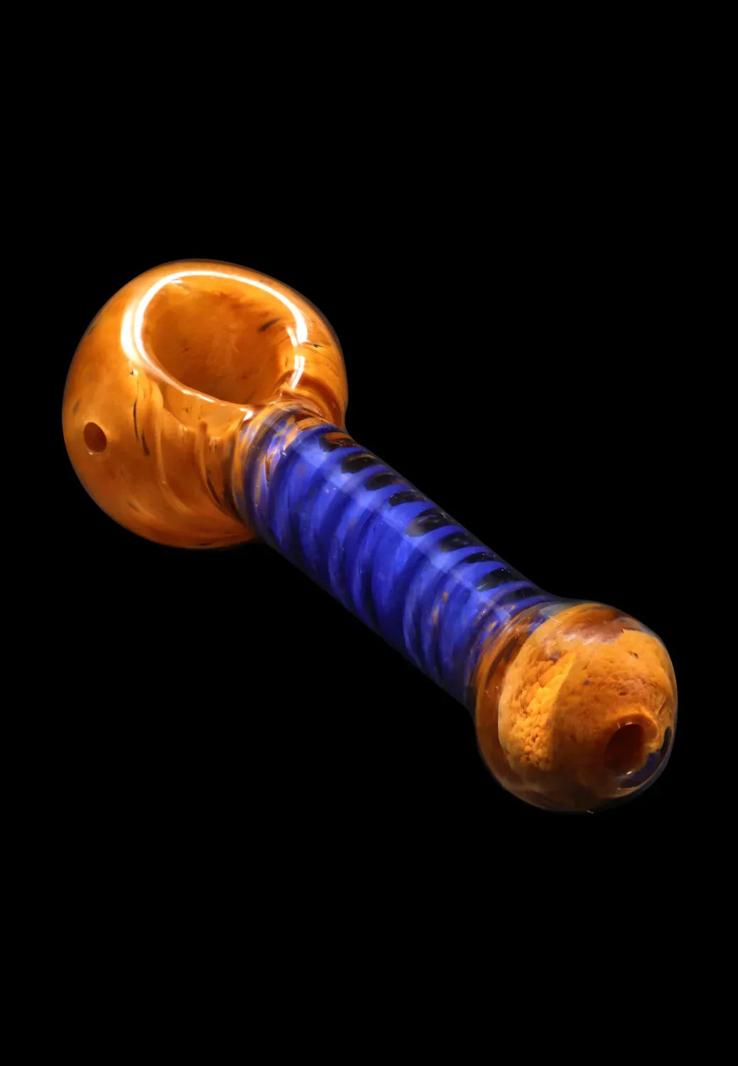 Smoke Cartel Frit Spiral Spoon Pipe - 4.5 in.