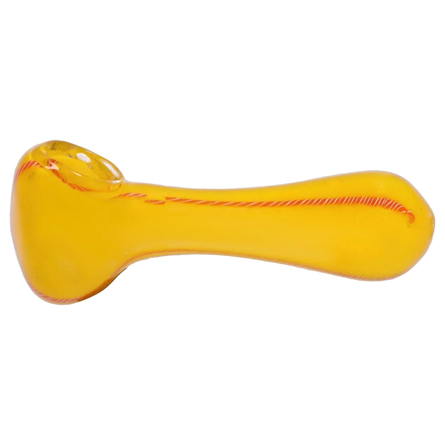 DankStop Frit Glass with Rasta Line Spoon Pipe - 4.5 in.