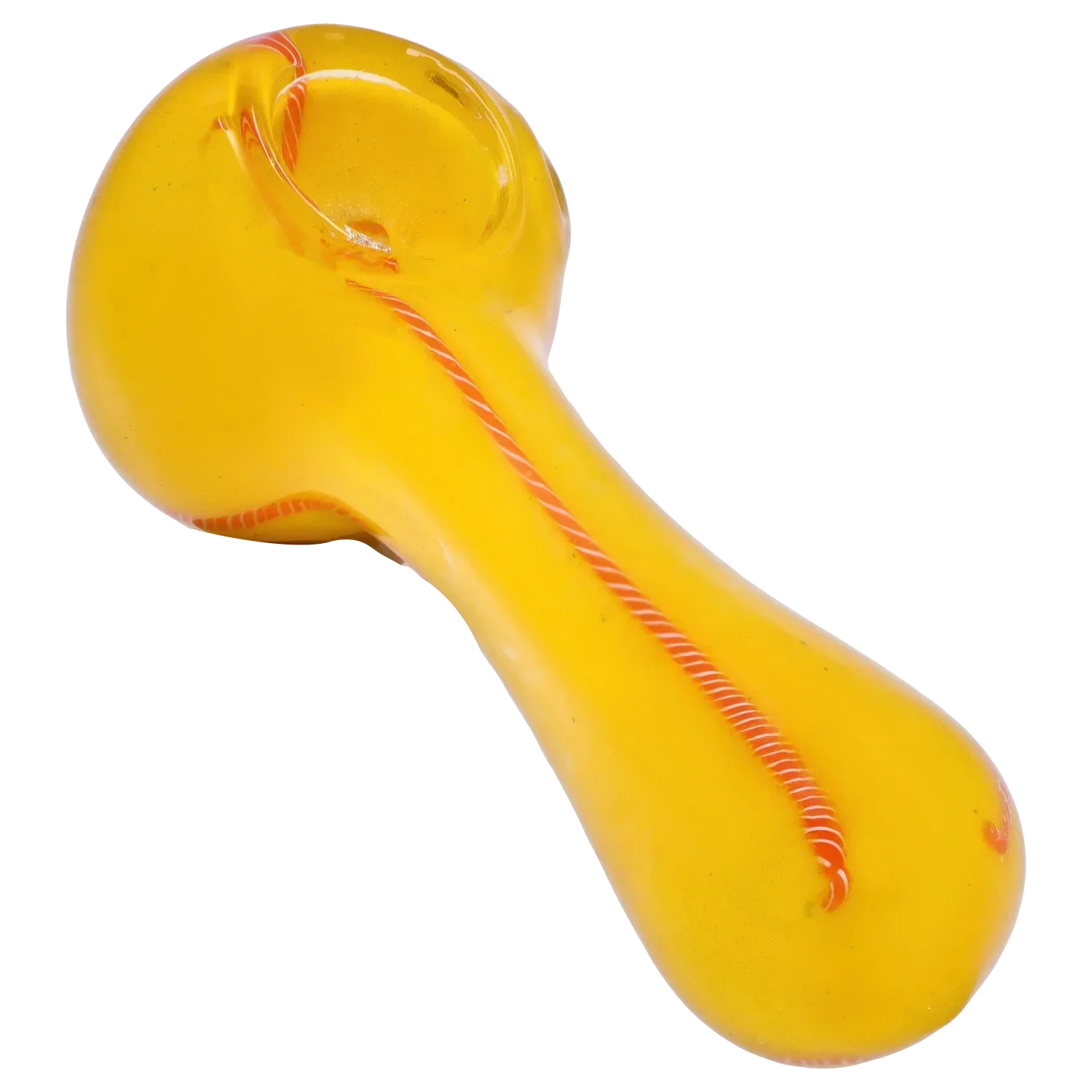 DankStop Frit Glass with Rasta Line Spoon Pipe - 4.5 in.
