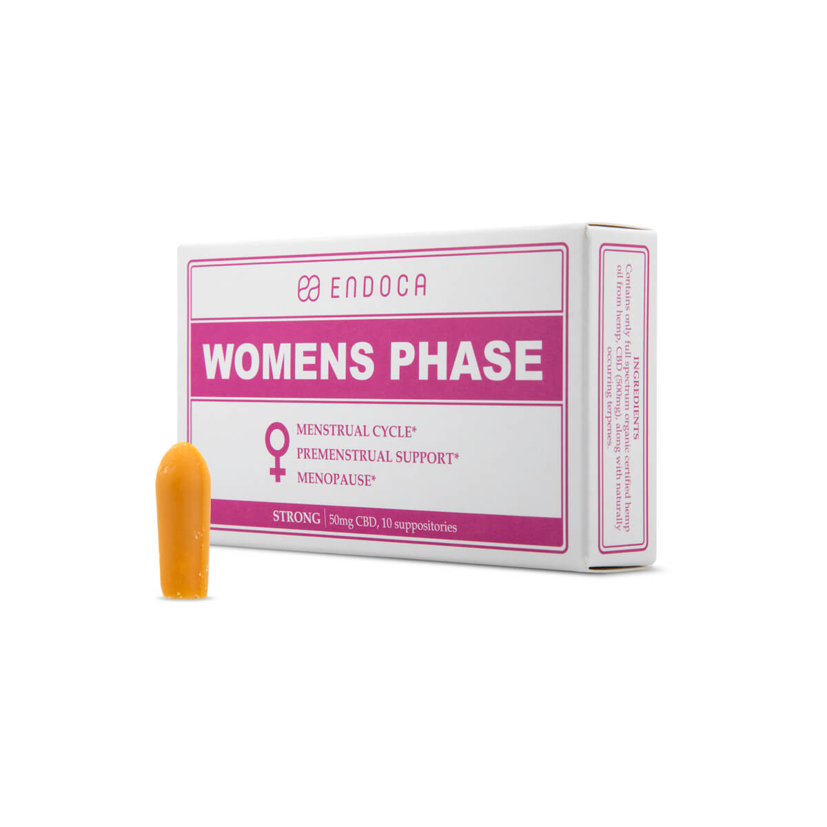 Endoca DE SUPPOSITORIES WOMENS PHASE 500MG CBD