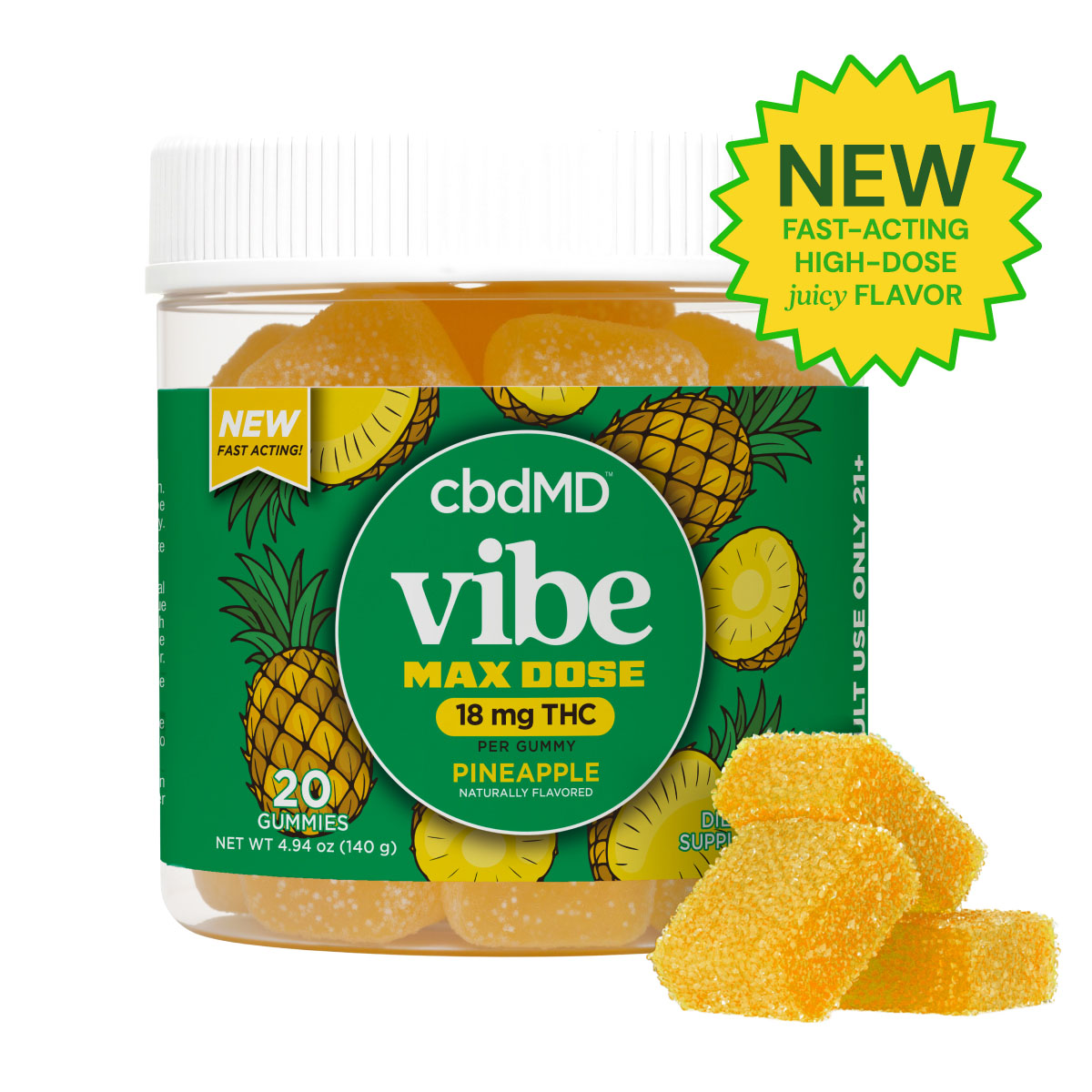 cbdMD Delta 9 THC Max Dose Nano Gummies