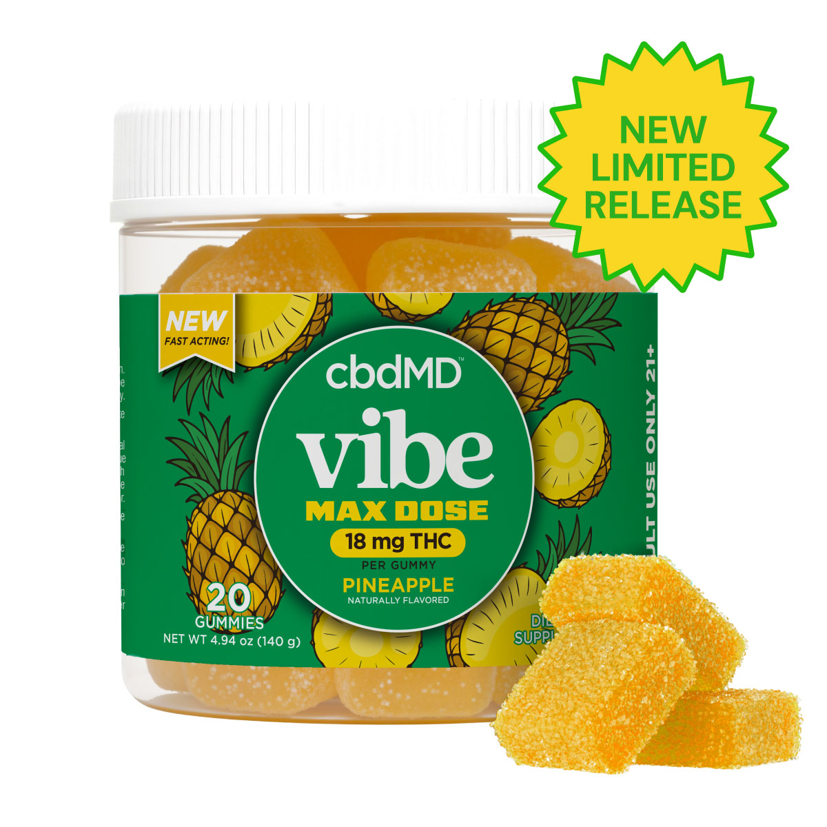 cbdMD Delta 9 THC Max Dose Nano Gummies