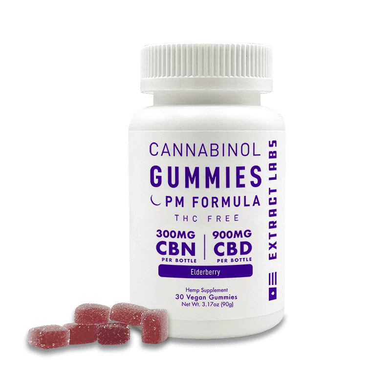 Extract Labs CBN Broad Spectrum Gummies | PM Formula | Elderberry