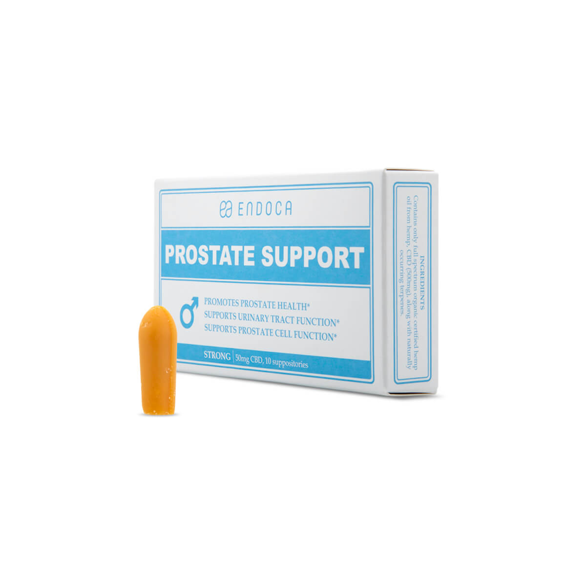 Endoca DE PROSTATE SUPPORT, SUPPOSITORIES, 500MG CBD
