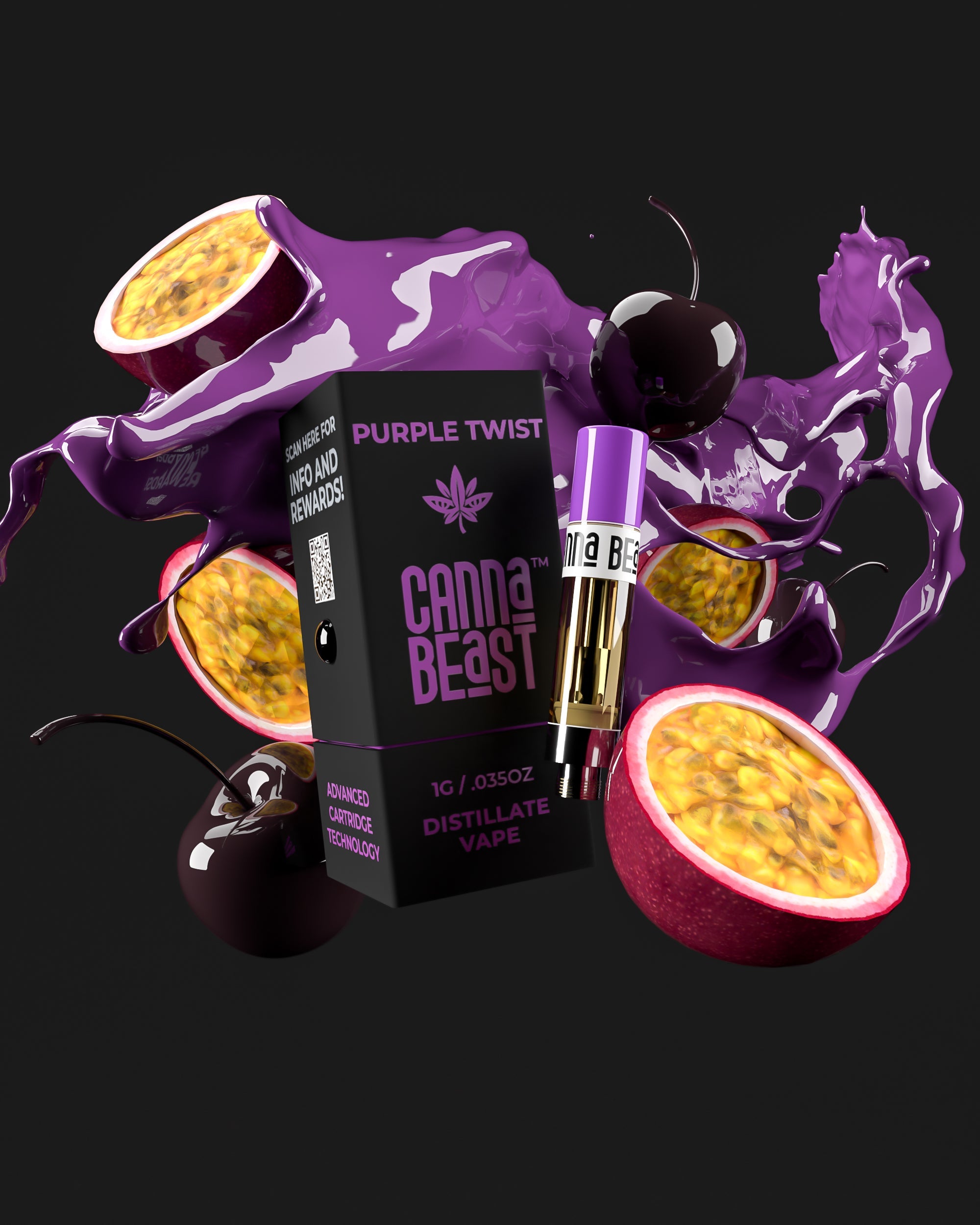 Eighty Six Canna Beast – Purple Twist Delta-9 THC Vape Cartridge Best Price