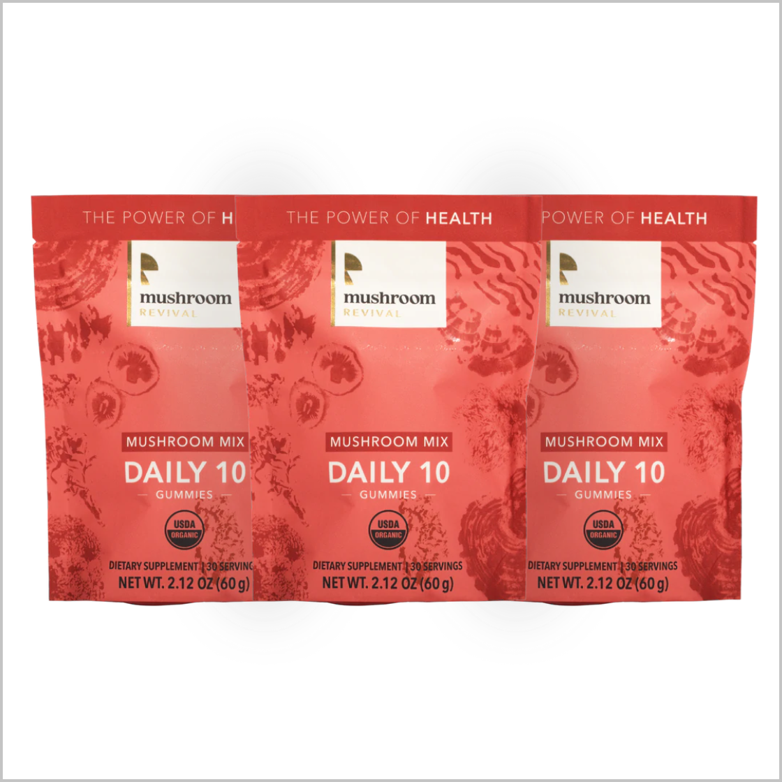 Mushroom Revival Daily 10 Mix Mushroom Gummies
