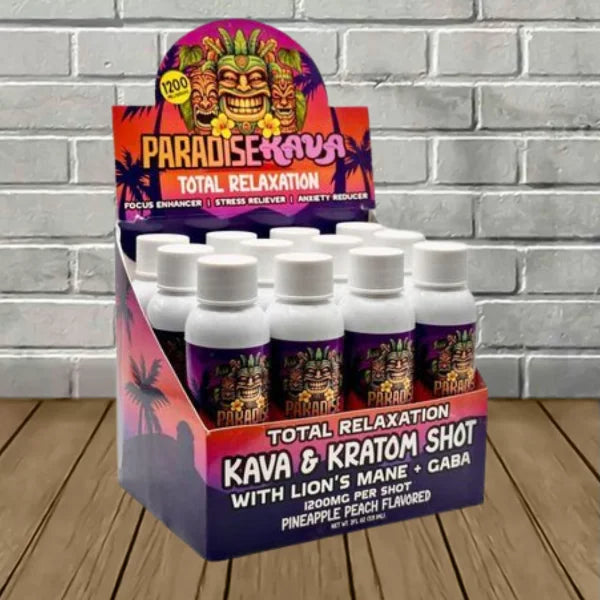 Paradise Kava Kava + Kratom Liquid Extract Shot 2oz Best Price