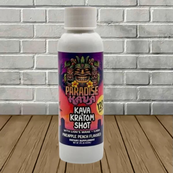 Paradise Kava Kava + Kratom Liquid Extract Shot 2oz Best Price