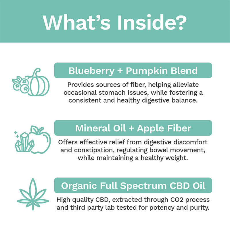 CBD Soft Chews For Digestive Support + Probiotic  – Medium to Large Dogs – 600mg