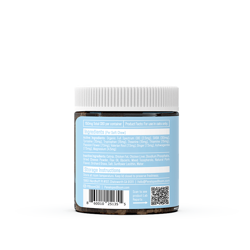 Cat CBD Soft Chews for Stress + Anxiety – 150mg