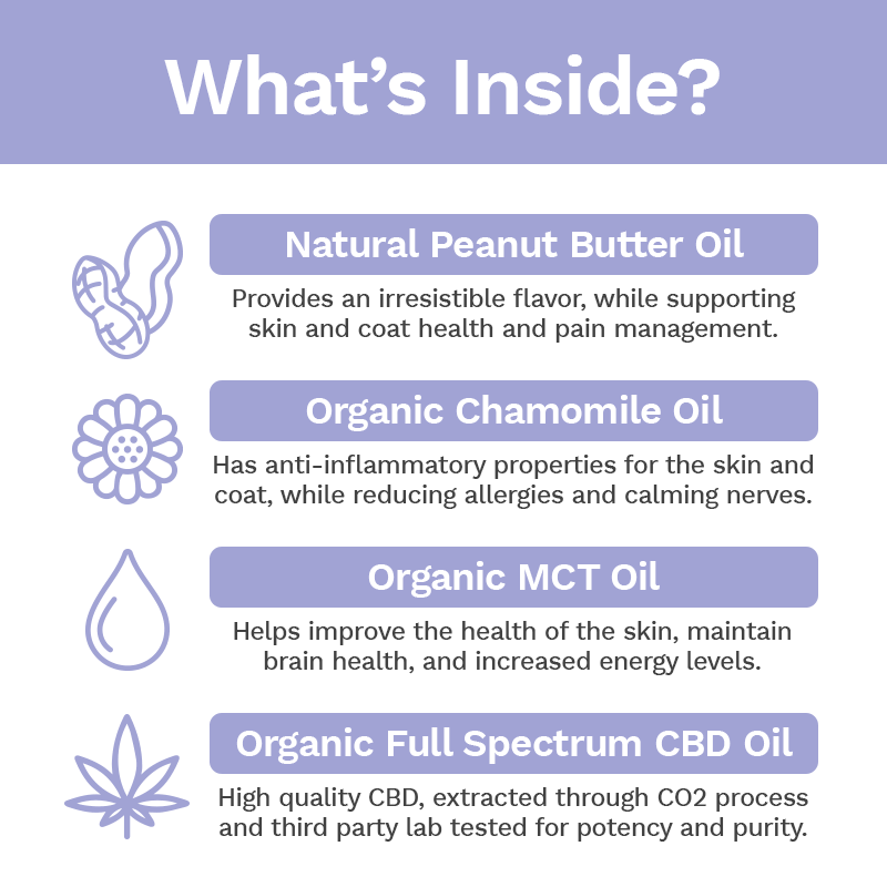 Peanut Butter Flavor CBD Oil For Dogs 250MG-1000MG