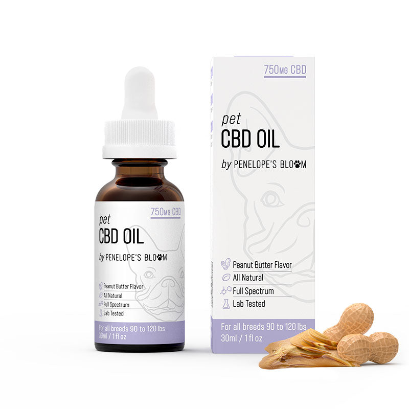 Penelope's Bloom Peanut Butter Flavor CBD Oil For Dogs 250MG-1000MG