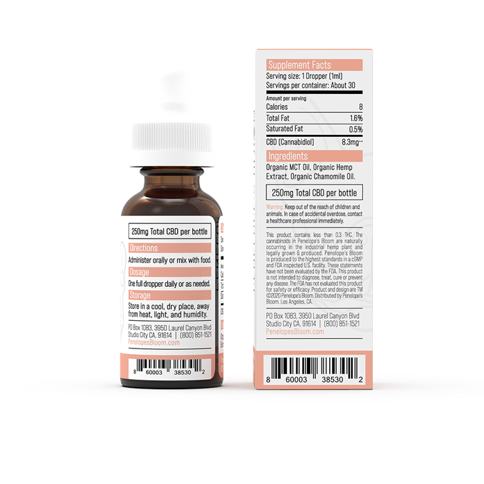 Penelope's Bloom CBD Oil For Dogs 250mg – 1000mg