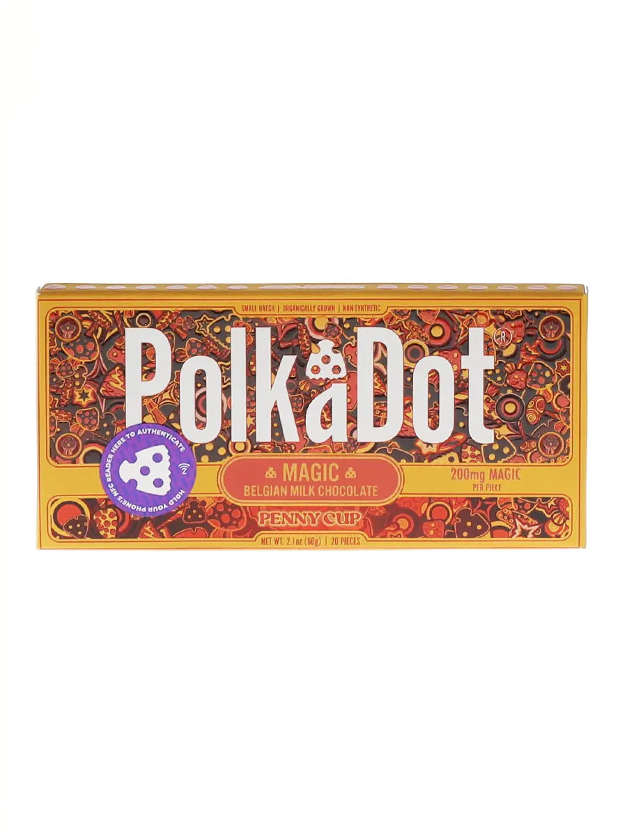 Penny Cup PolkaDot Magic Mushroom Belgian White Chocolate 200mg Magic Per Piece Best Price